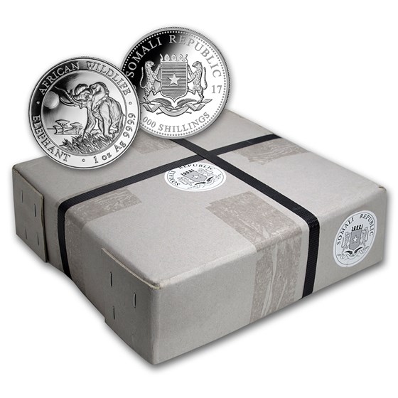 2017 Somalia 500-Coin 1 oz Silver Elephant (Sealed Box) 2017 Somalia 500-Coin 1 oz Silver Elephant (Sealed Box)
